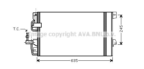 AVA QUALITY COOLING Kondensators, Gaisa kond. sistēma OL5390